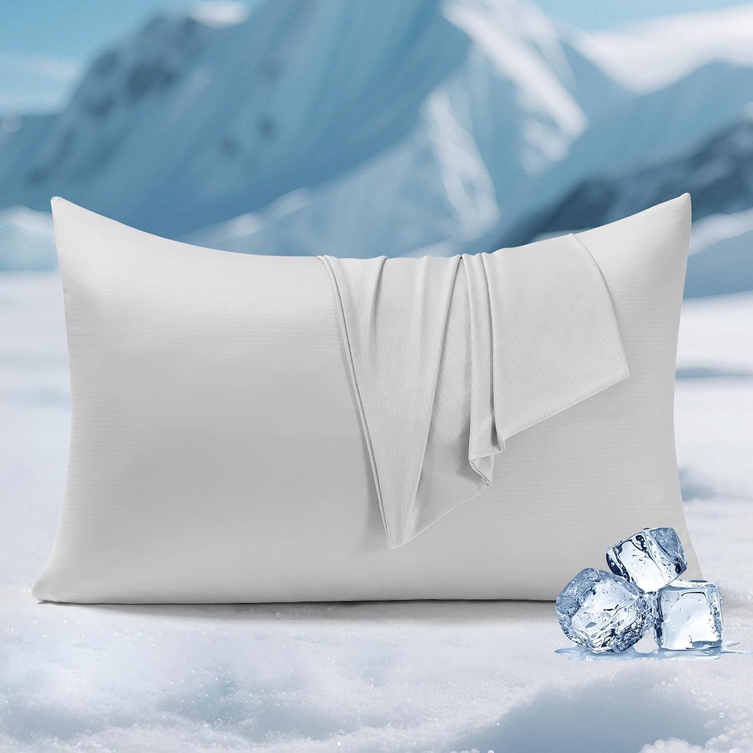 Silver Infused Cooling Pillow Cases for Hot Sleepers, Clean Fabric Cooling