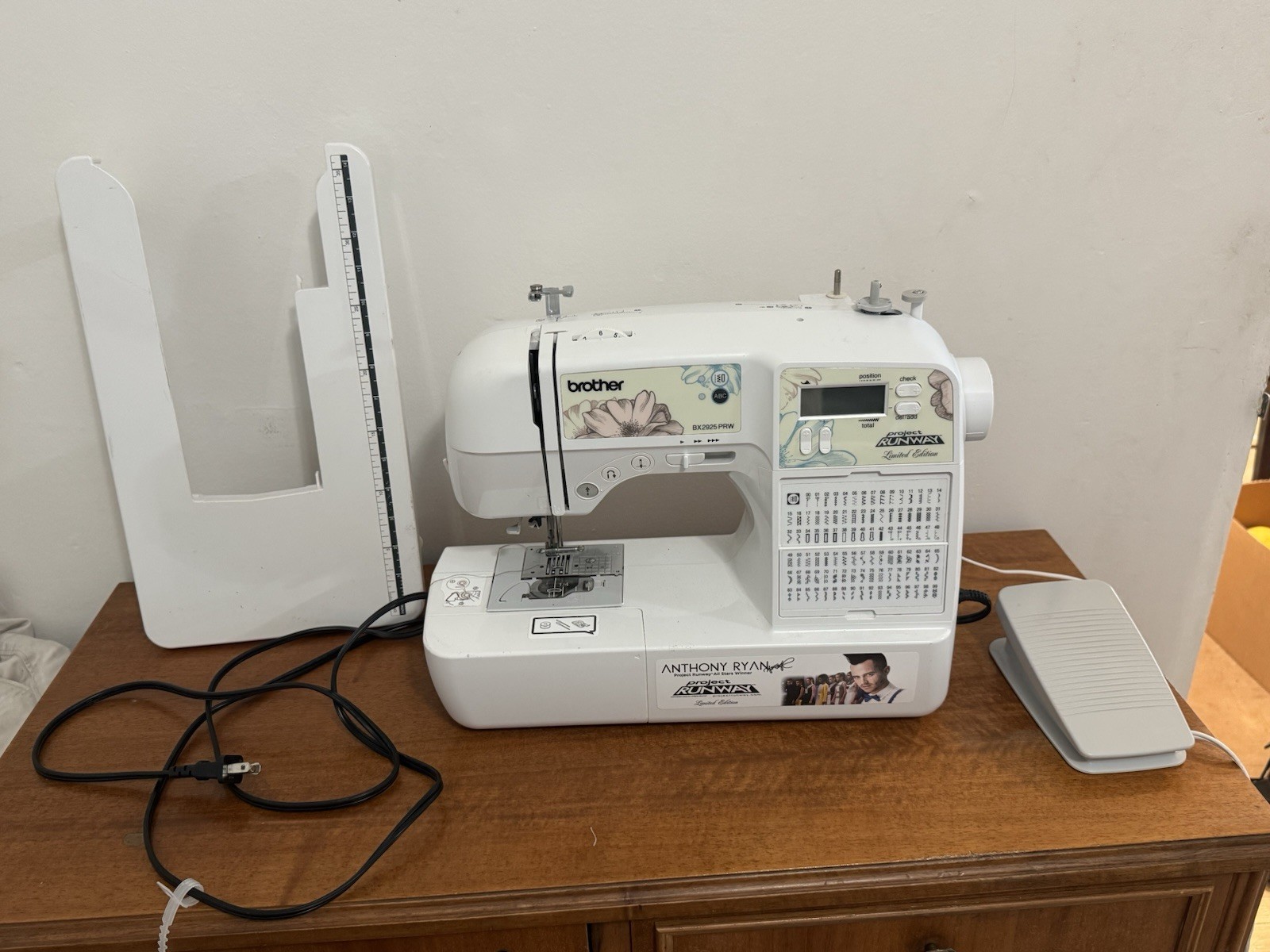 Brother BX2925PRW Project Runway Computerized Sewing Machine Pedal Table Manuals