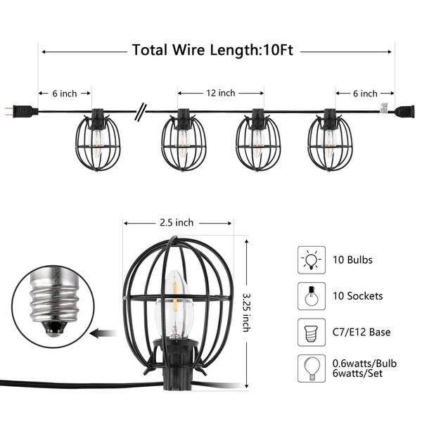 Safavieh GARNET LED OUTDOOR STRING LIGH, Reduced Price 2172748768 PLT4055A