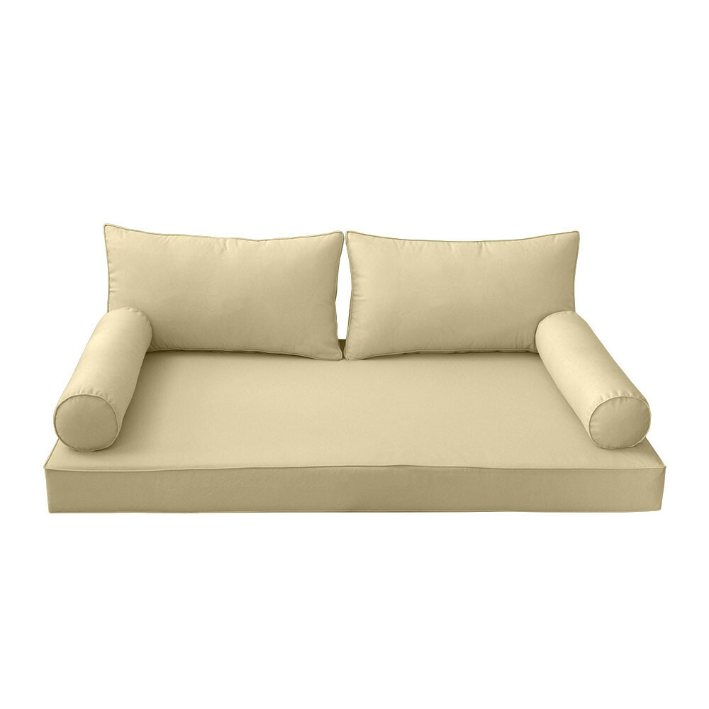 *COVER ONLY*-Style 2 Daybed Mattress Bolster Pillow Covers Piped Trim Crib-AD103