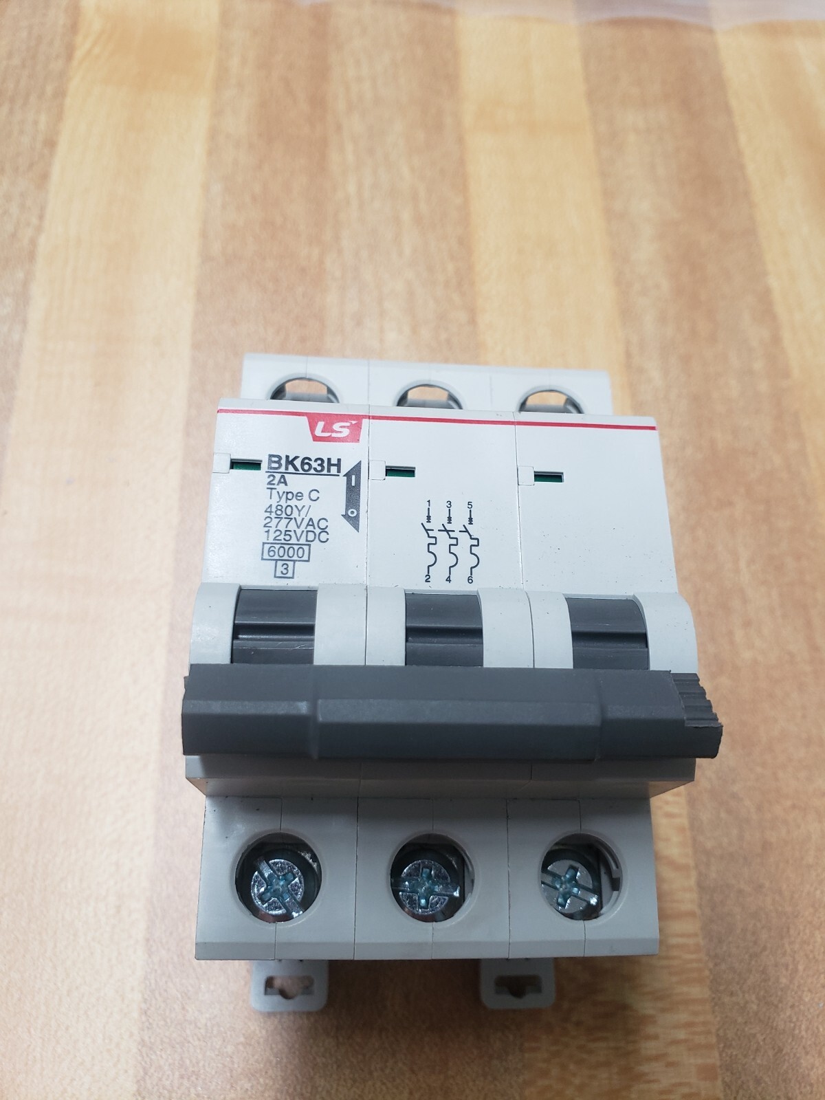 2 AMP 3P 480 Volt UL1077 C2A LS ELECTRIC BK63H Din Rail Circuit Breaker