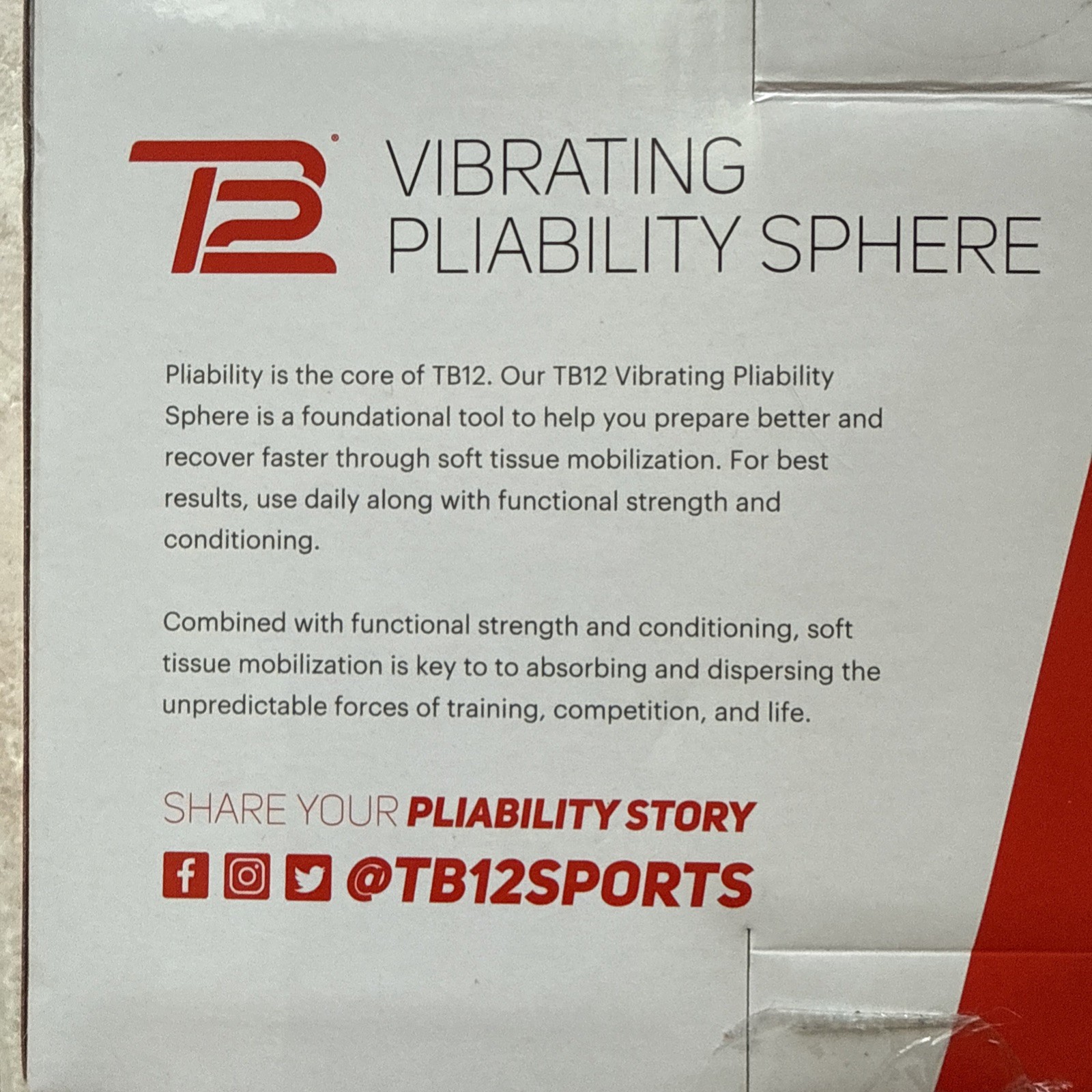 TB12 SPORTS VIBRATING PLIABILITY SPHERE BLACK