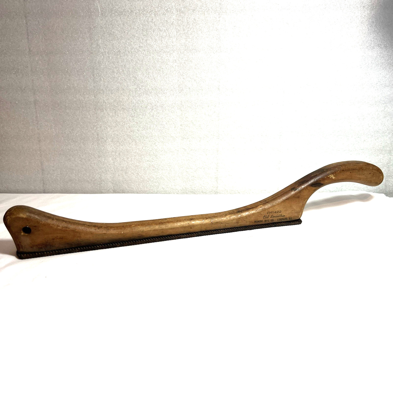 Vintage 19" Auto Body File/Rasp Wooden Handle “Old Smoothie” File - ILLINOIS USA
