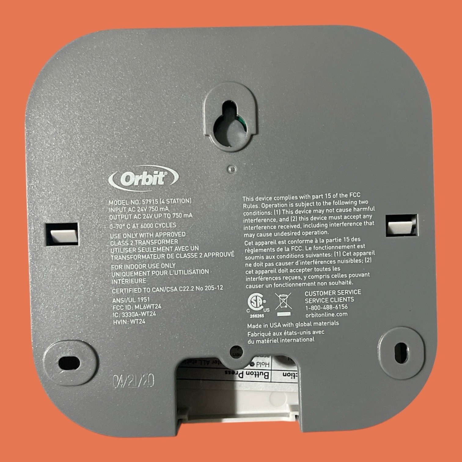 Orbit B-hyve 4-Zone Smart Indoor Sprinkler Controller - 57915 (U)