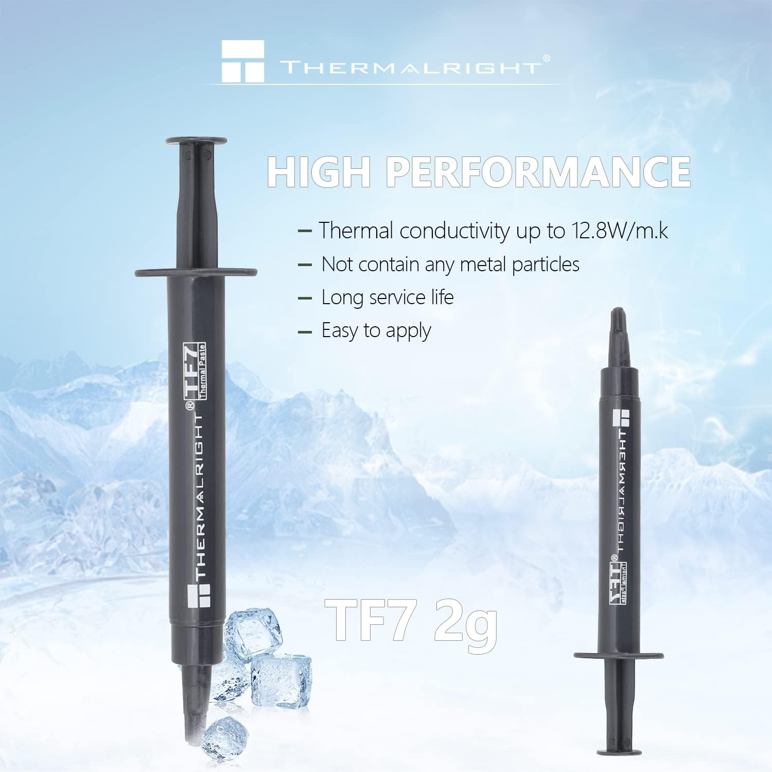 2 PCS 2 Gram TF7 Thermal Paste 12.8W/m.k Heatsink Grease CPU Cooler Compound