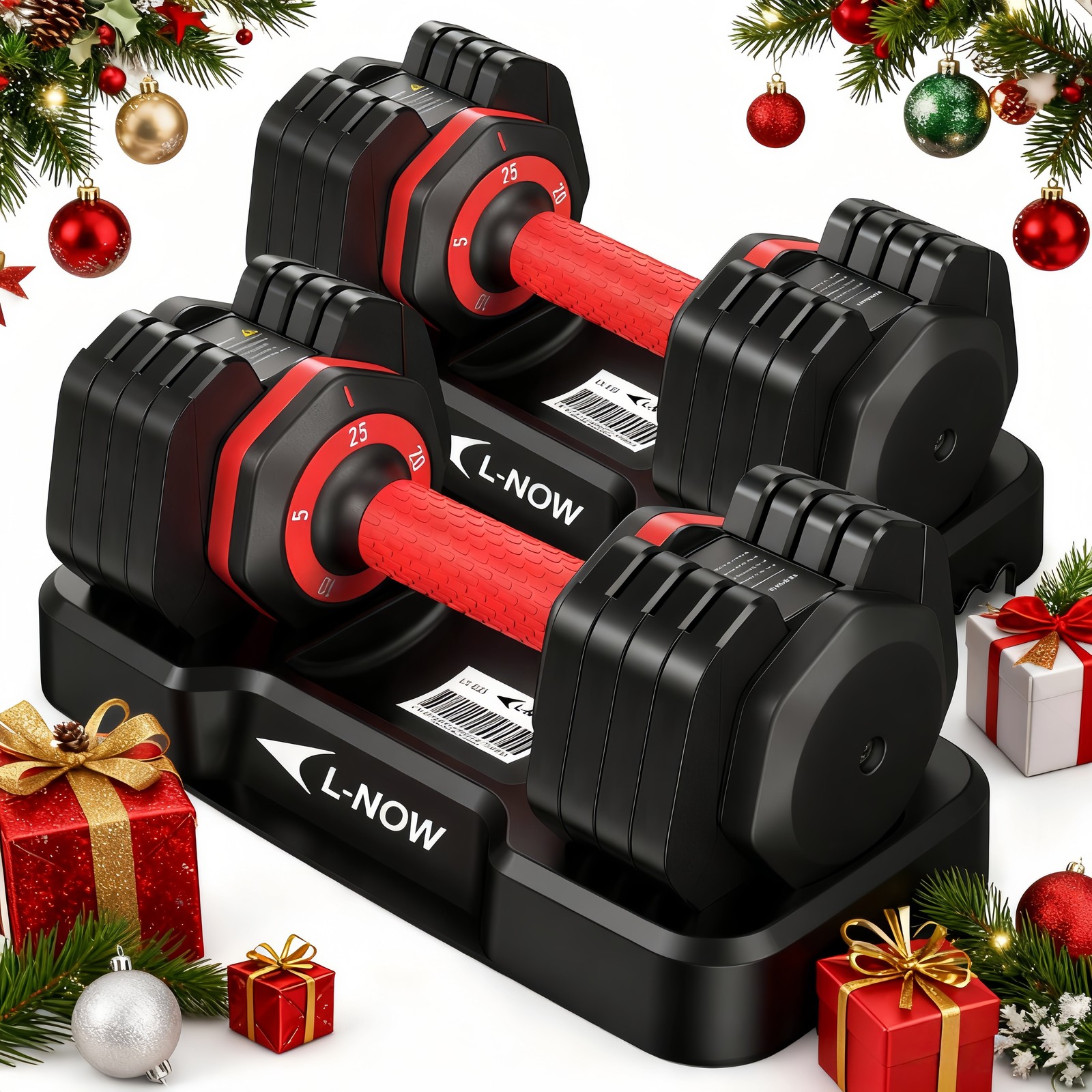 Adjustable 25Lbs Dumbbells - Versatile 5-in-1 Weights for Home Gym
