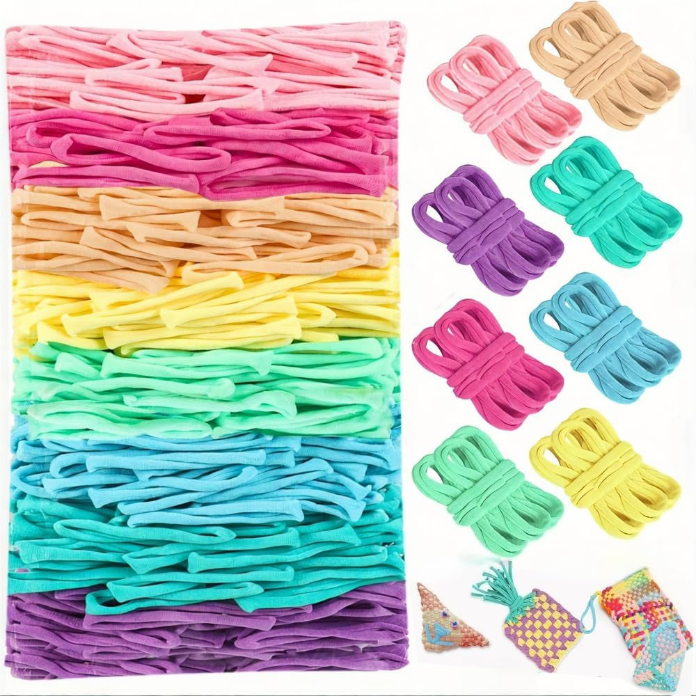 1000 PCS Loom Refill Loops, 8-Color Weaving Loops for 6" 7" Potholder Loom, DIY