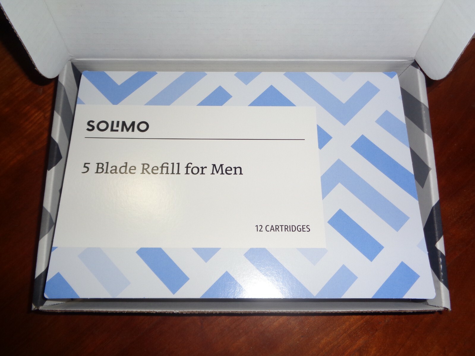 12 Solimo 5-Blade Razor Refills Men with Trimmer Also Fits Schick Quattro Handle