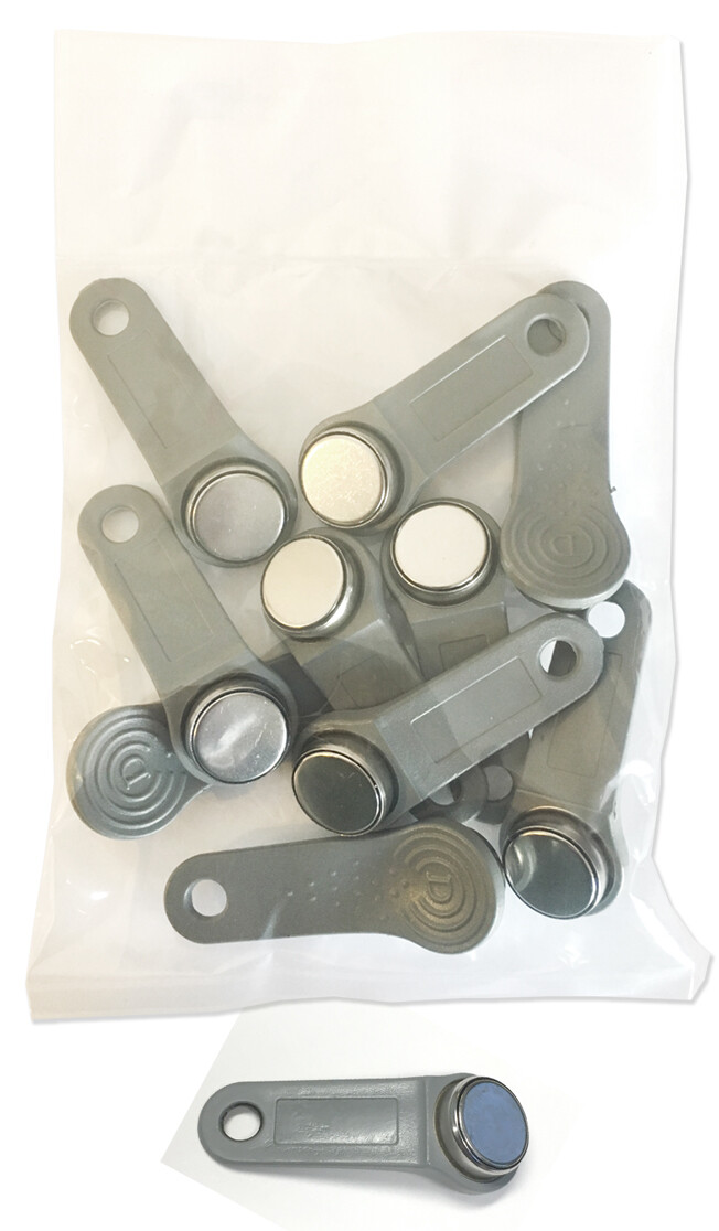 Gray Keytabs iButtons for iButton Job Site Time Clock