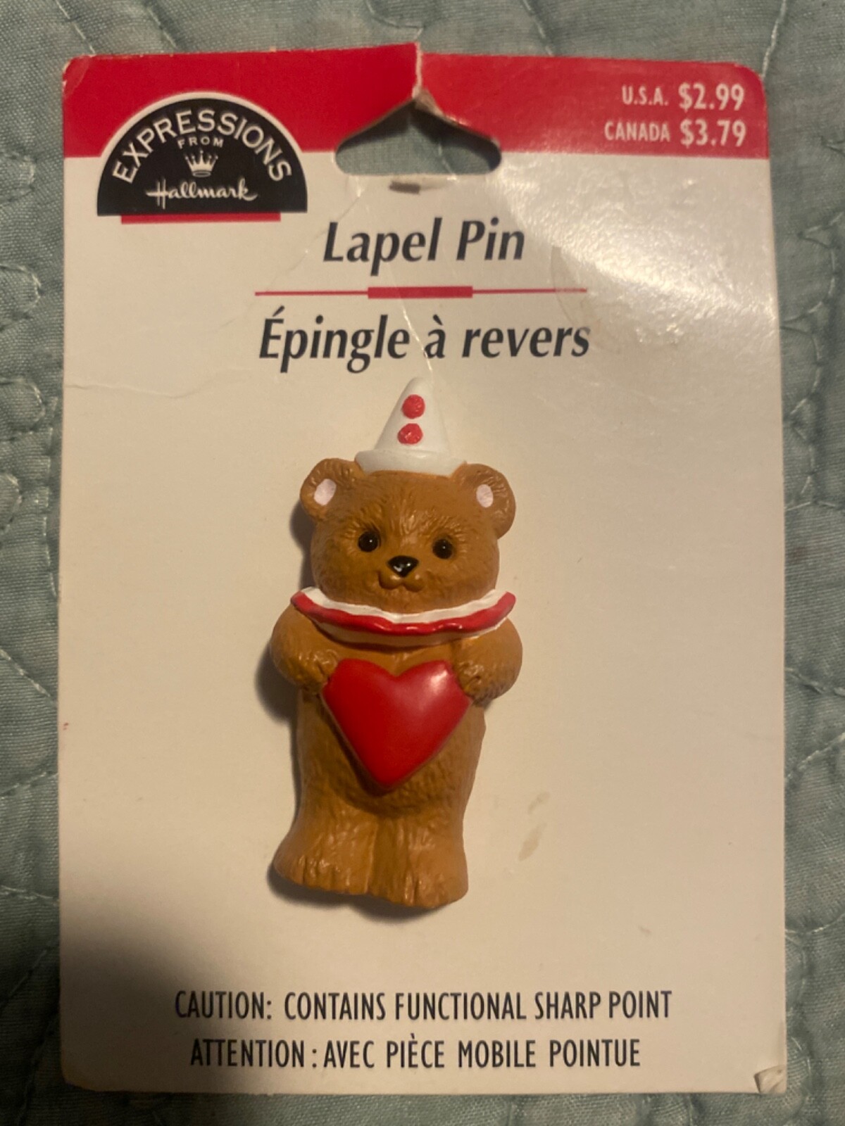 Vintage Expressions Hallmark Lapel Pin 2”