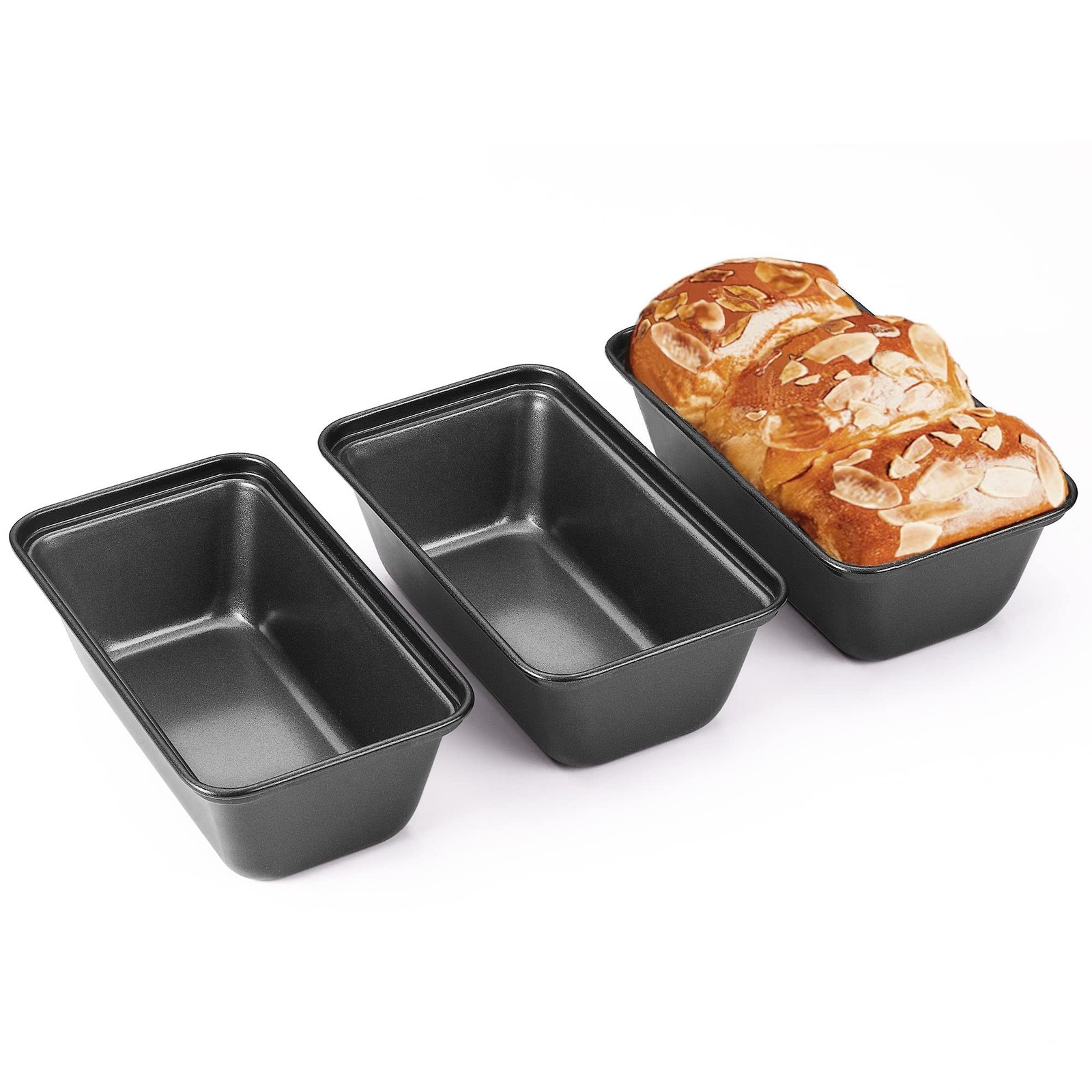 Mini Loaf Pan for Baking Bread, 6 x 3.3 x 2 In Nonstick Small Banana Bread Ti...