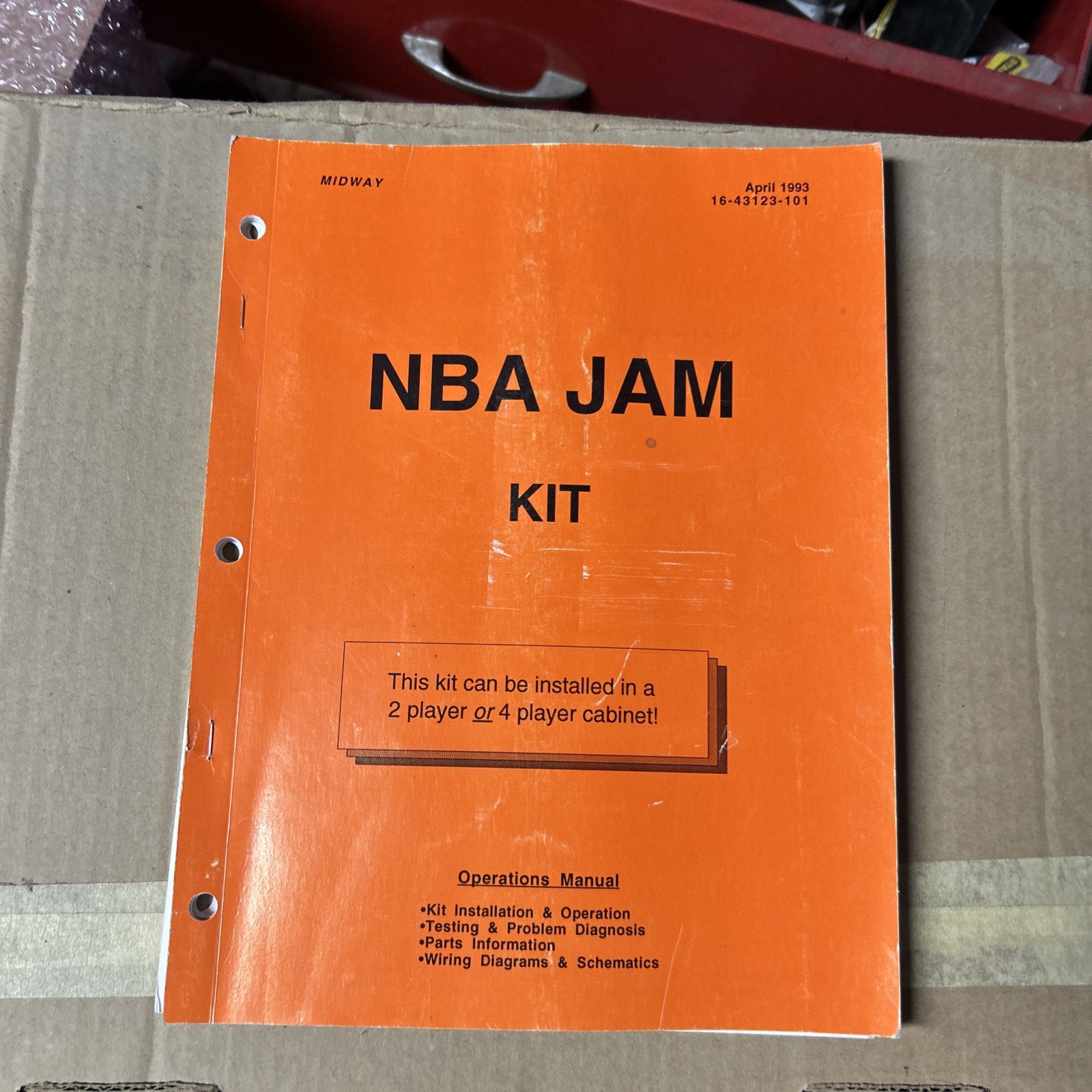 Original Factory Nba Jam  Kit With Schematics arcade Video game manual