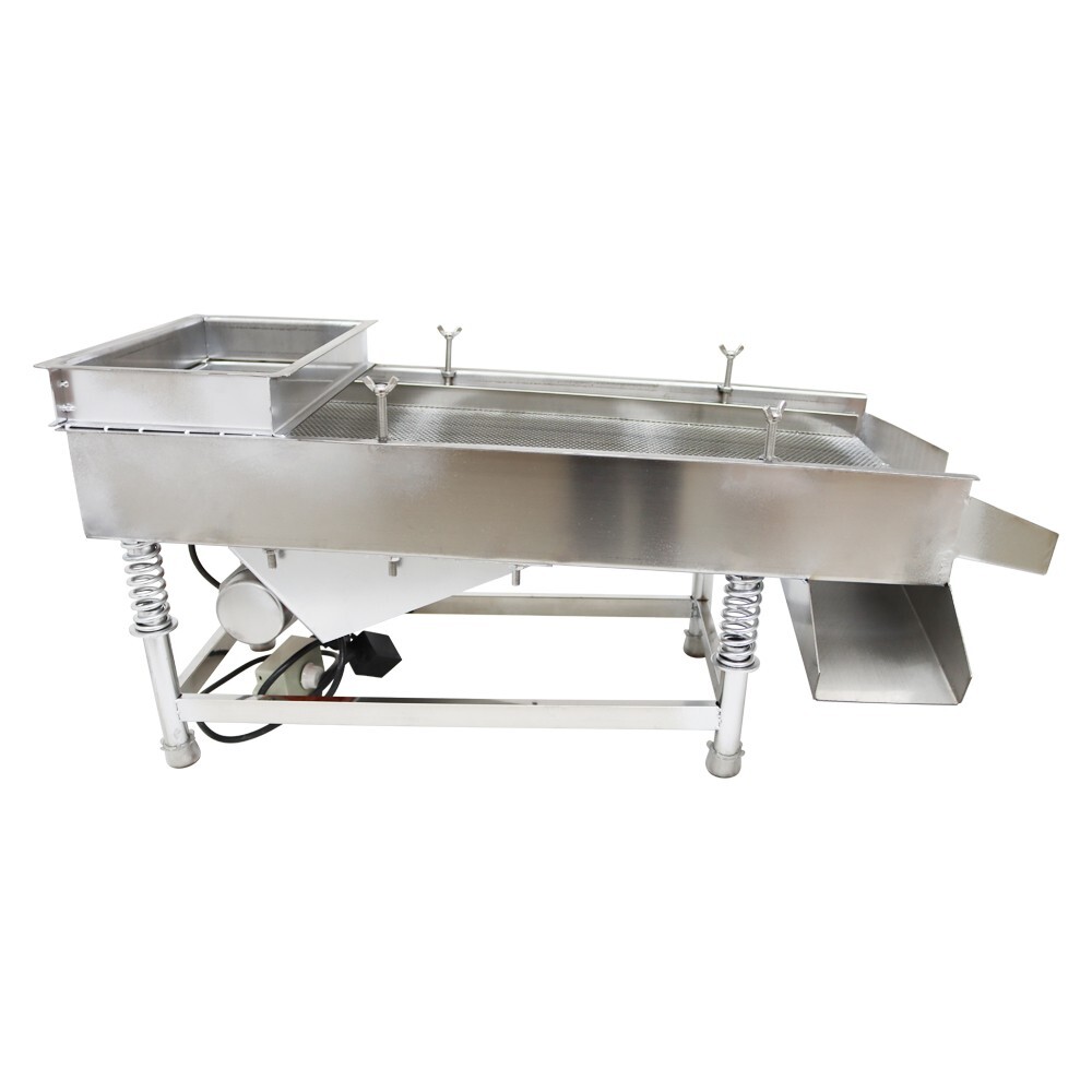 Single Layer Electric Straight Linear Vibrating Sieve Screen 4mm Screen 110V
