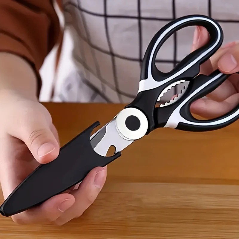 Heavy-Duty Kitchen Scissors – Multifunctional Stainless Steel Food Shear for Piz