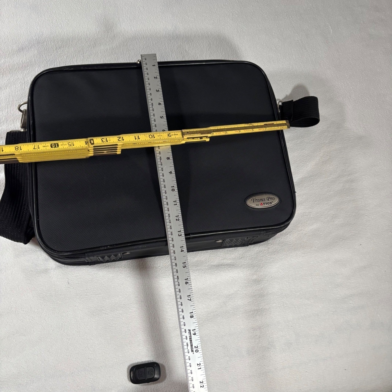 Trans Pro by ATTCO Briefcase Unisex Large Black Excellent Nylon Messenger Bag