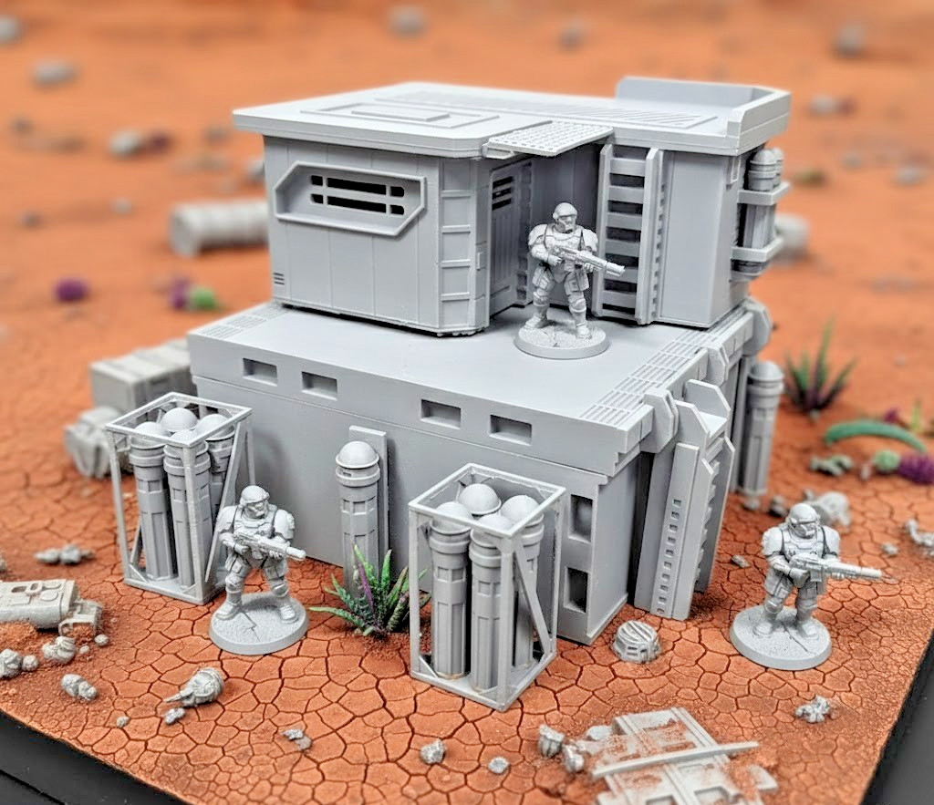 Modular Outpost Building Sci-Fi Terrain Warhammer Scenery Tabletop Wargaming (A)