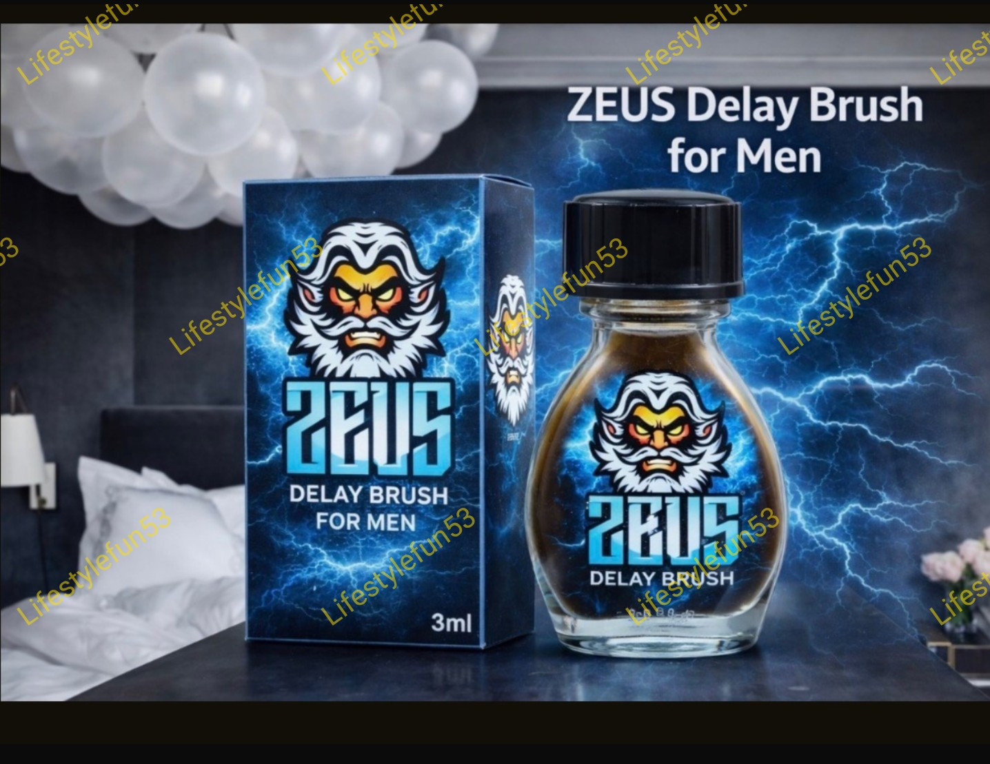 (1) Zeus Delay brush easier than Spray For Men male oil desensitizer (1 bottle