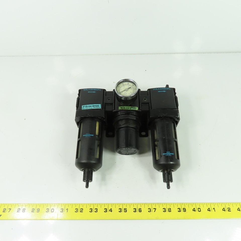 Wilkerson R18-04-F000 F18-04-SK00 Air Pressure Filter Regulator Lubricator 1/2"