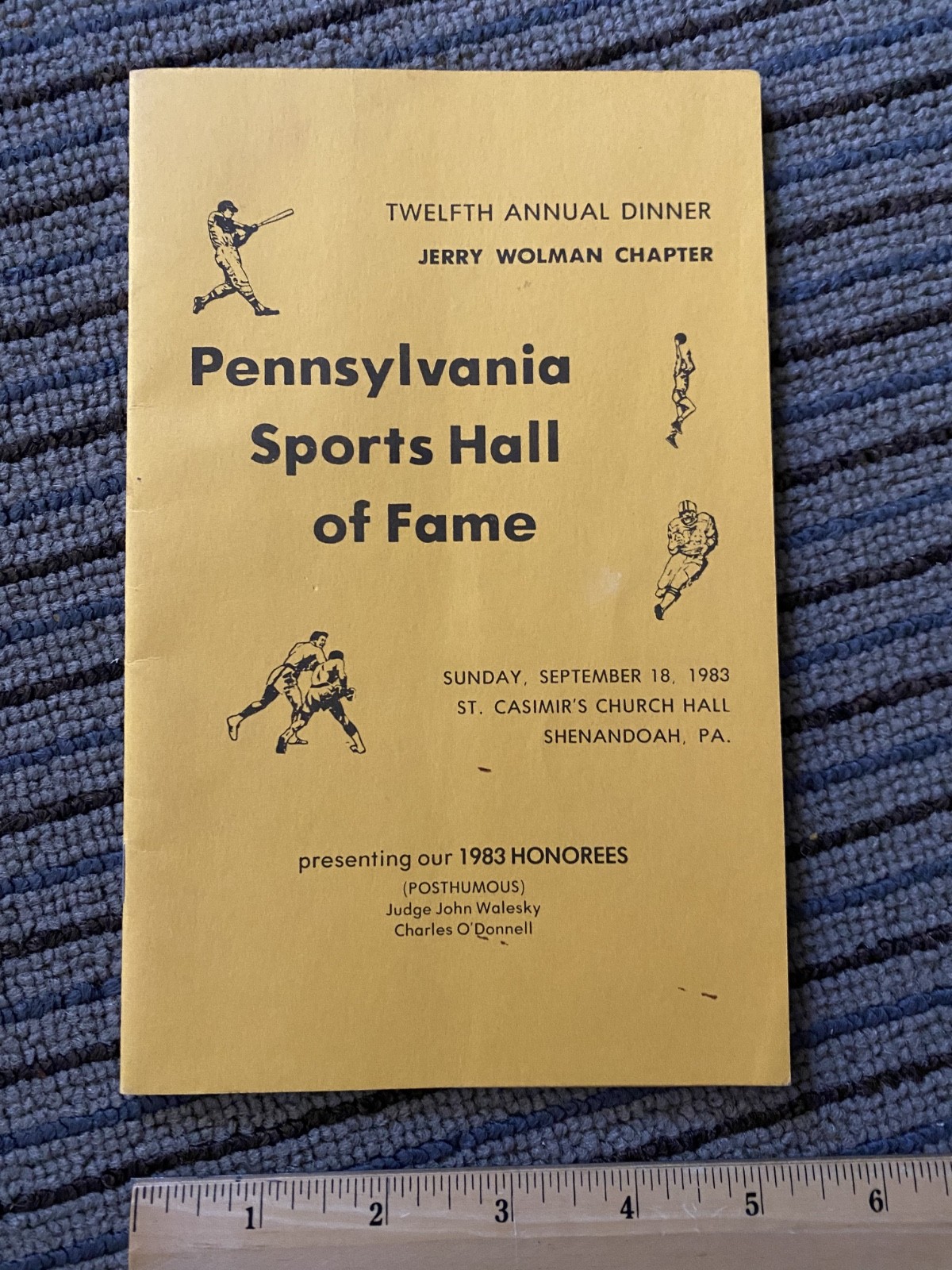 Program for The Jerry Wolman Chapter, PA Sports Hall of Fame Induction, 1983