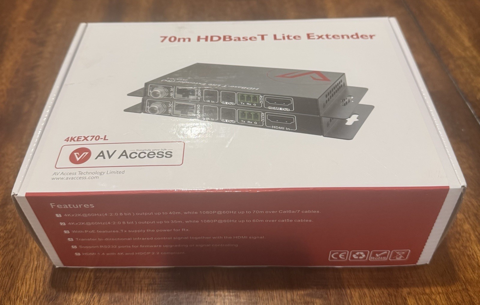 70m HDBaseT Lite Extender (4KEX70-L)
