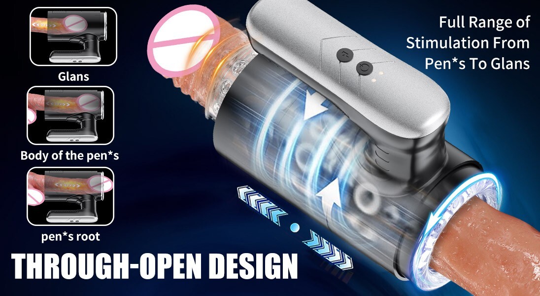 Male Masturbaters Automatic HandsFree Rotating Cup Thrusting Stroker Lubricants