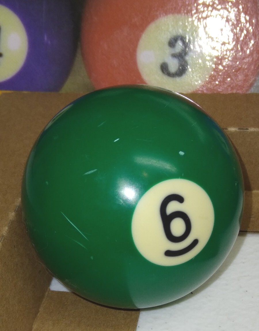 #6 Green Single Individual Pool Ball Billiard 2 1/4” Regulation Minnesota FATS
