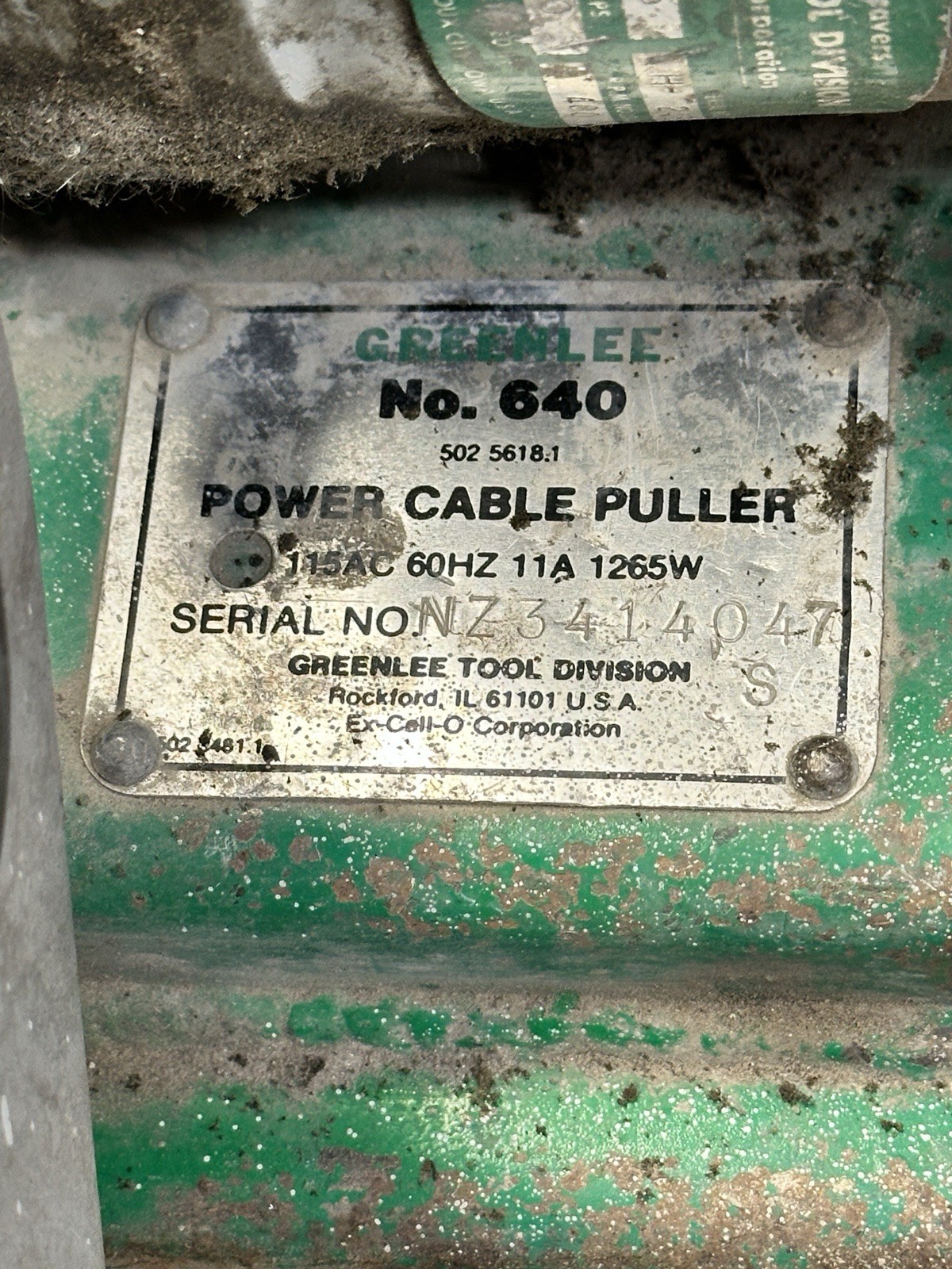 GREENLEE 640 Wire Puller Tugger 4000 LBS Capacity READ