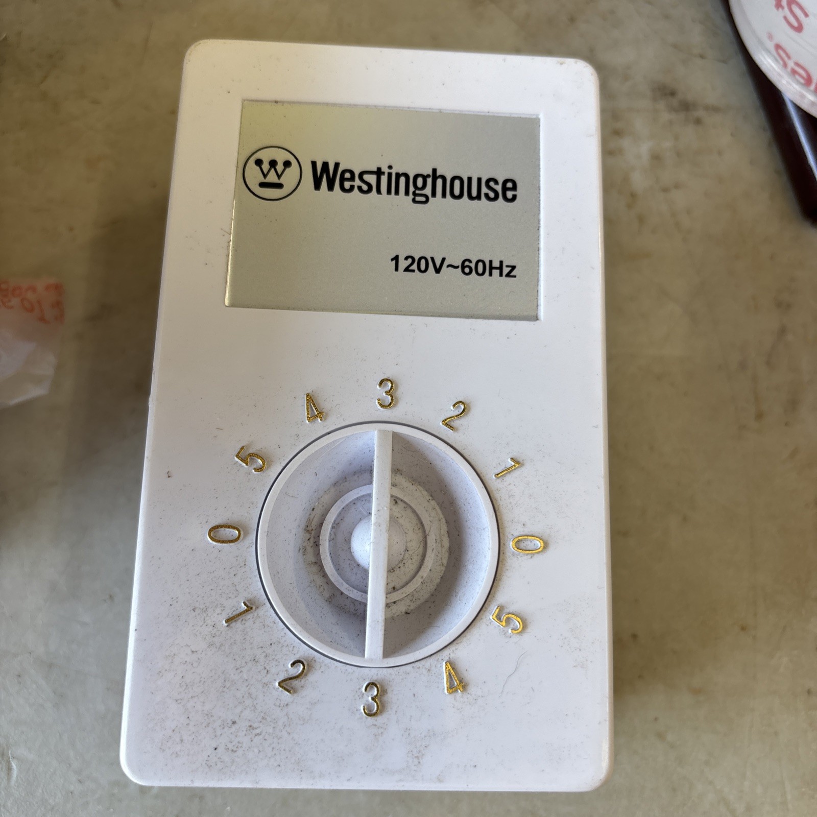 (3)Westinghouse Speed Single Commercial Ceiling Fan Controls 120VAC 60Hz GWJ5S-U