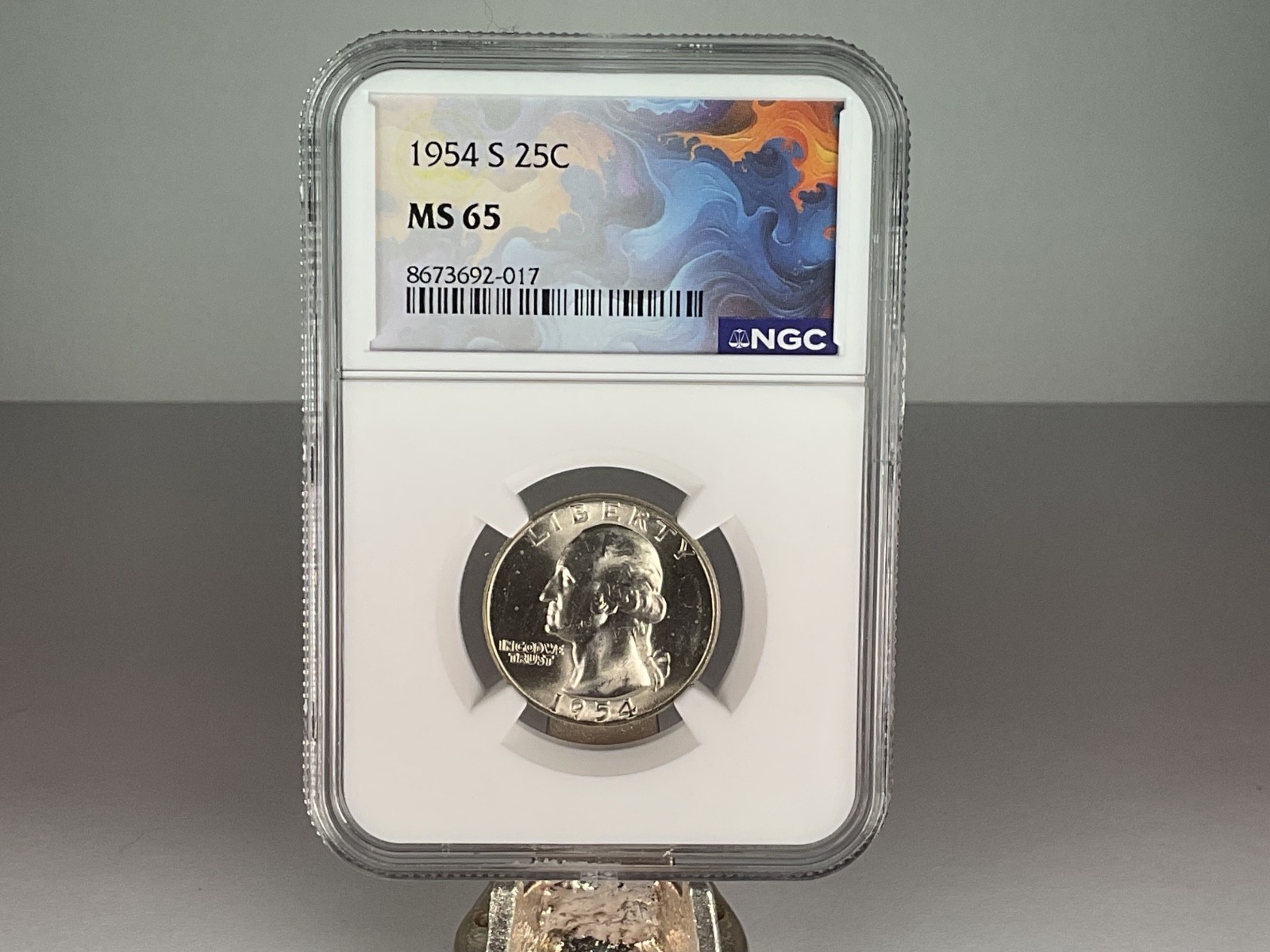 1954-S San Francisco WASHINGTON SILVER 25c QUARTER~ NGC MS 65 ~BEAUTIFUL COIN~
