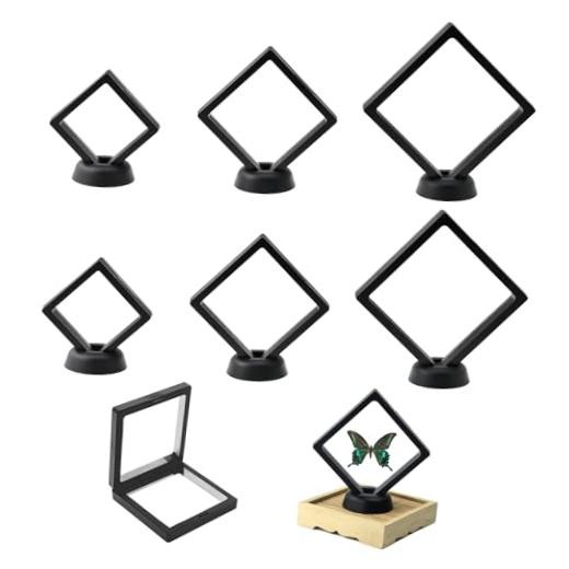 3 Sizes 3D Floating Frame Display Holder Stands, 2.76 /3.54 /4.33 inch