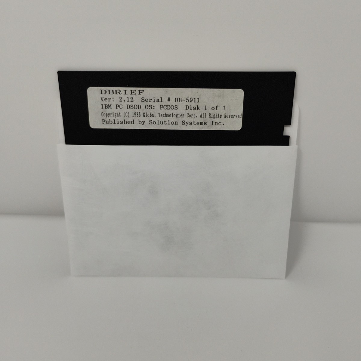 dBrief Version 2.12 Solution Systems IBM PC 5.25" Floppy Disk dBase Assistant