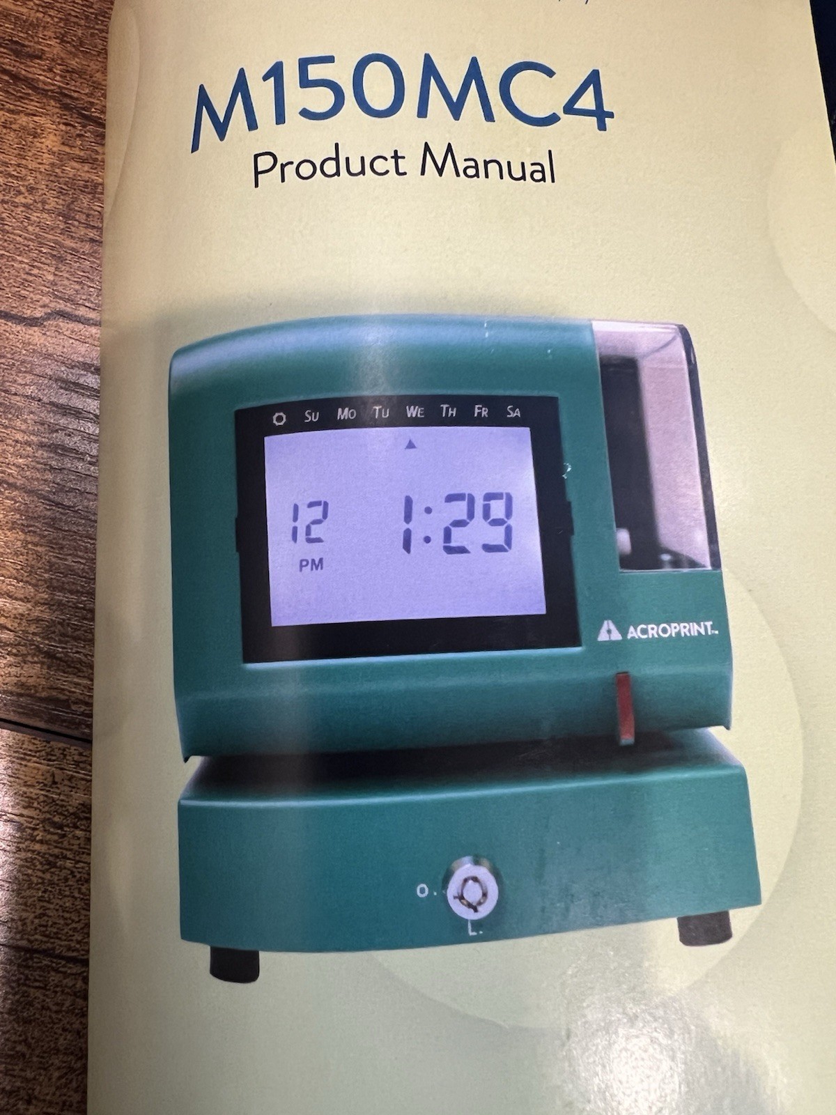 acroprint time recorder