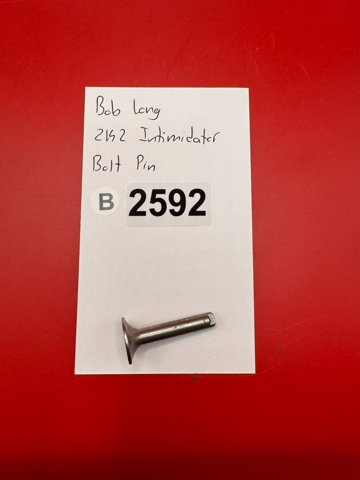 Bob Long 2K2 Intimdator Silver Bolt Pin