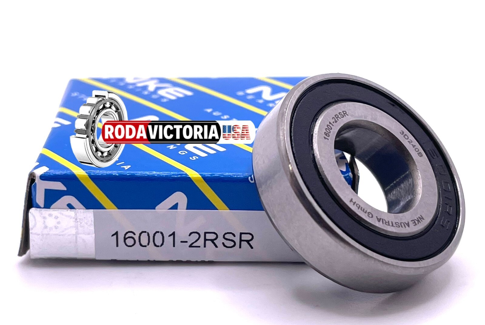 NKE 16001-2RS Deep Groove Ball Bearing RUBBER SEALED 12x28x7mm