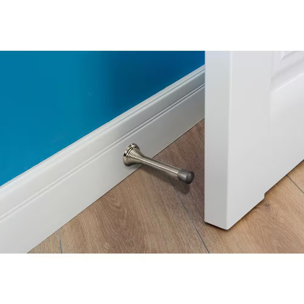 Satin Nickel Spring Door Stop (10-Pack)