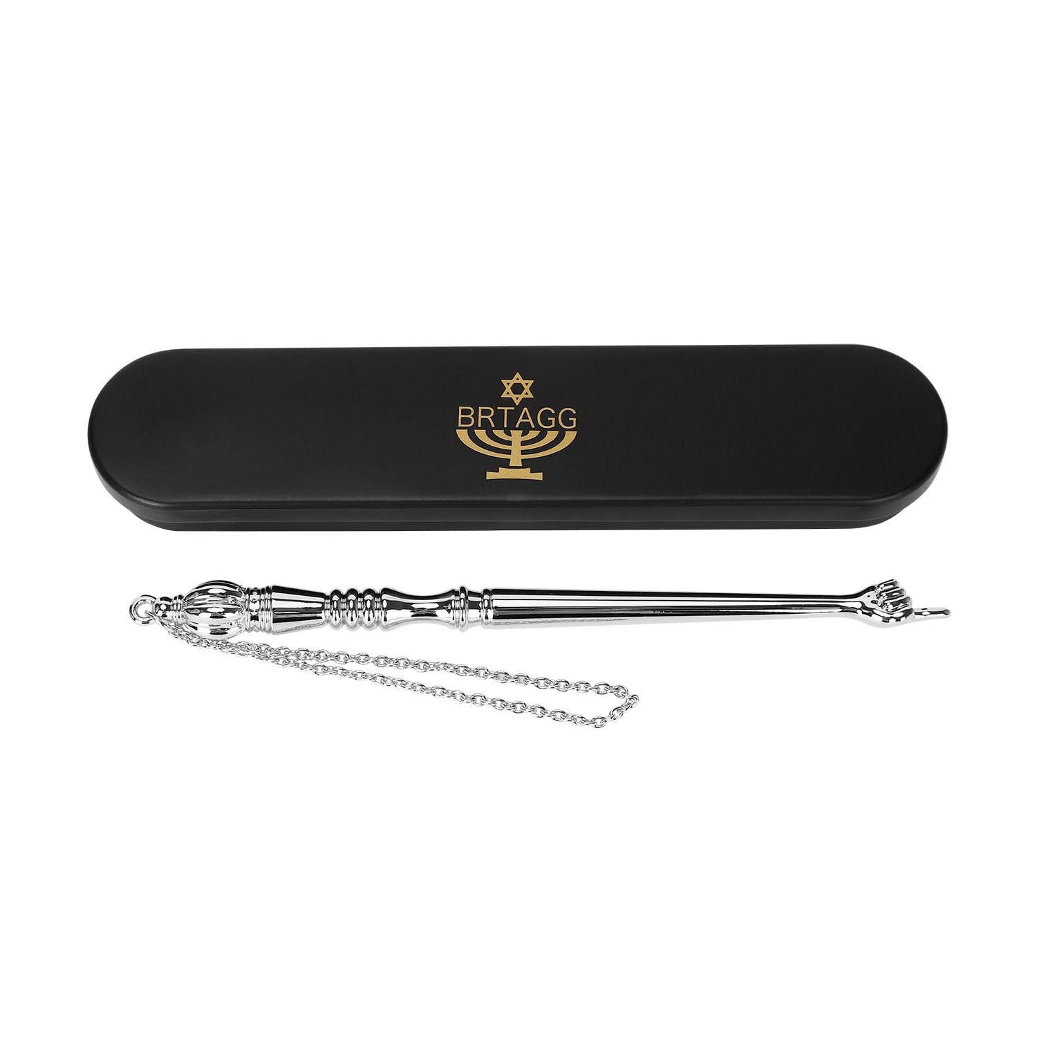 BRTAGG Yad Torah Pointer, Bible Reading Tool 6.7" Tall, Silver