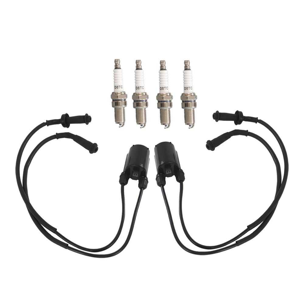 Ignition Coil & Spark Plug & Cap For HONDA Shadow 1100 VT1100 1987 - 2007