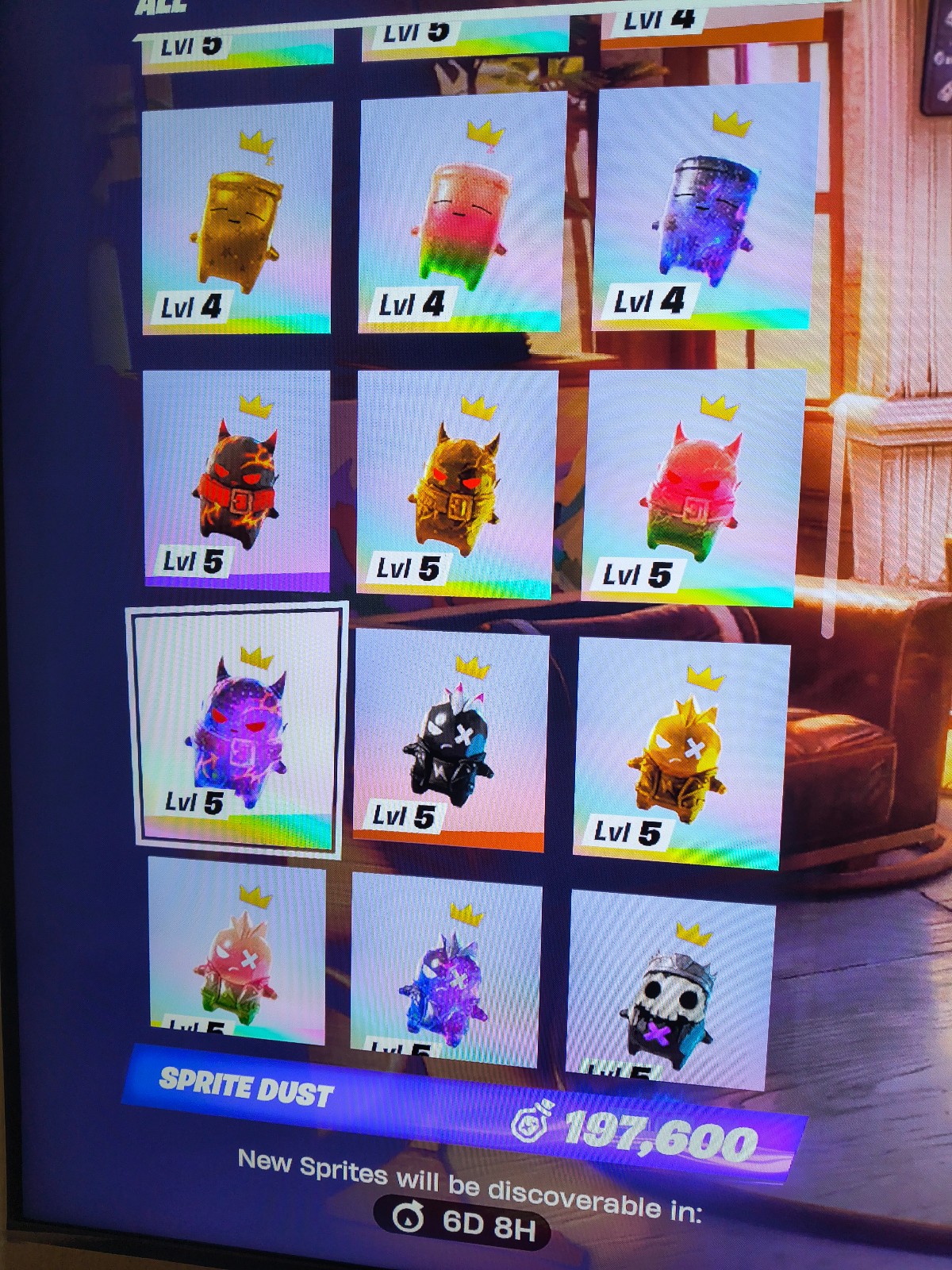 Fortnite- Any Spirit at level 5 (Galaxy, Gummy, Regular, Gold)