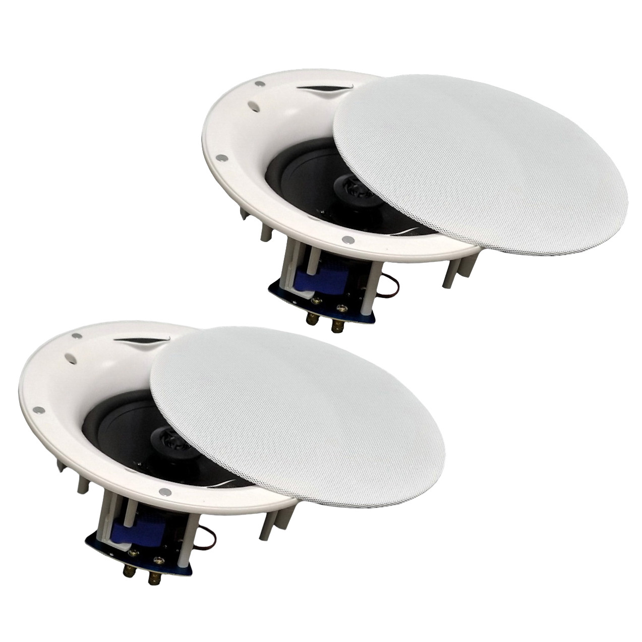 2 Pack - TDX 6.5" 2-Way Ceiling Wall Home Theater Speaker Flush Mount White Pair