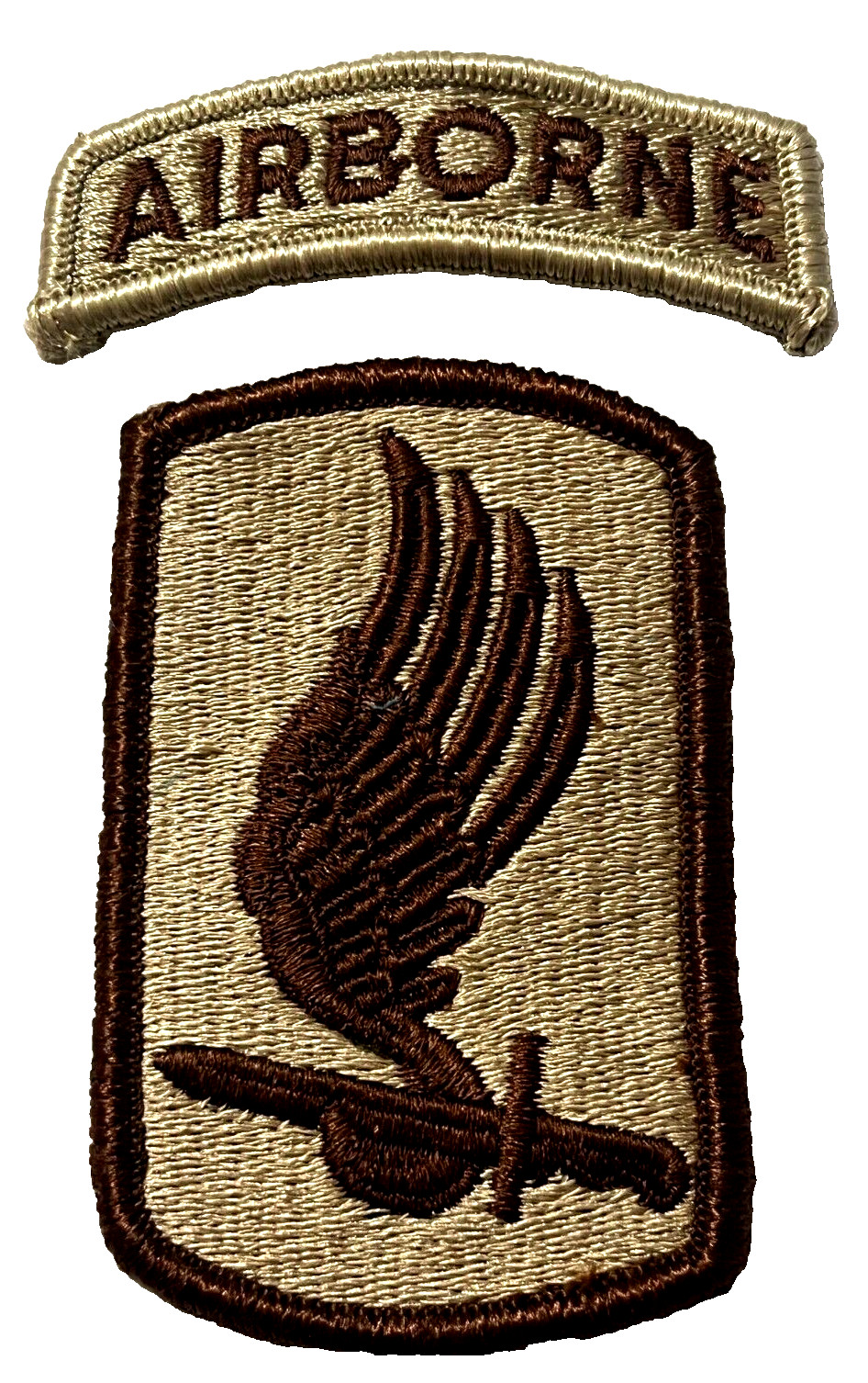 US ARMY 173rd AIRBORNE BRIGADE SSI DESERT PATCH (USA-4) 2-PIECE