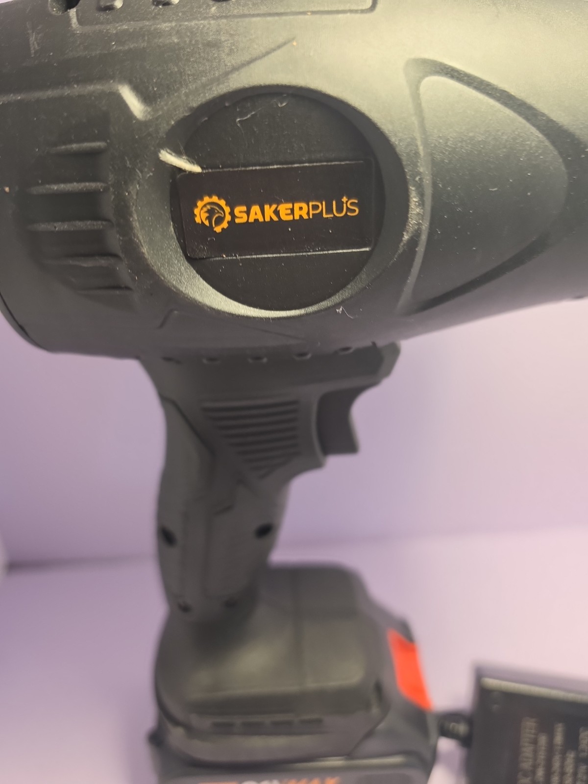 Sakerplus Black Portable 21V Max Compressed Air Duster with Adjustable Speed