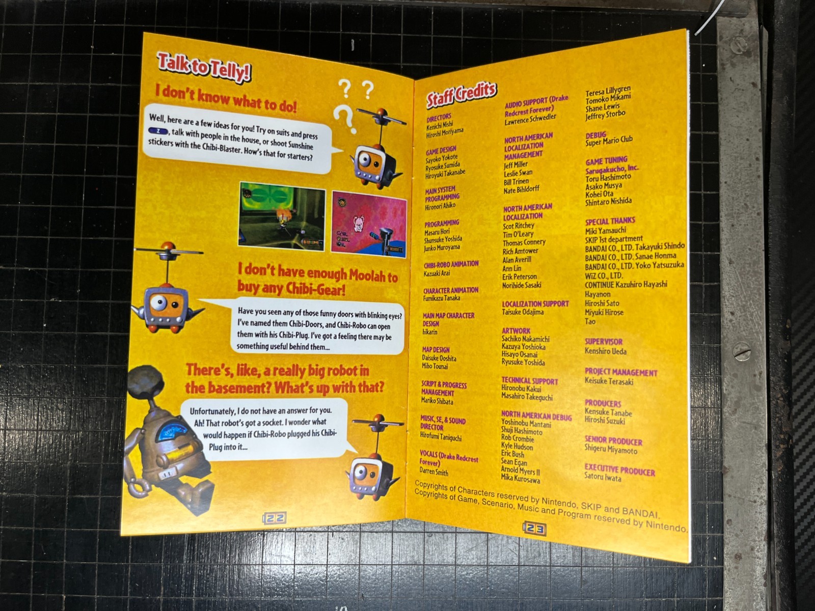 Replacement Manual for - Chibi Robo - GameCube Instruction Booklet