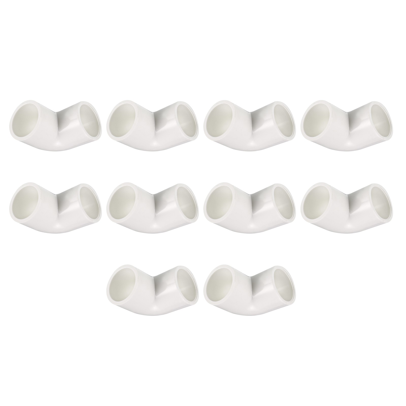 PVC Pipe Fitting 1/2" 10Pcs 90 Degree Elbow Furniture Connectors White
