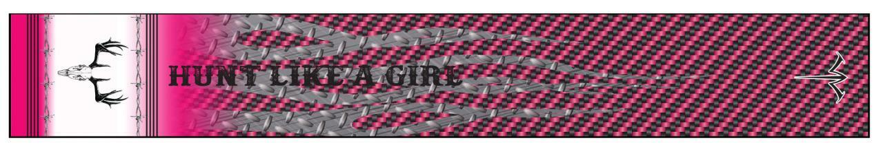 White Water Archery Euro Mount Pink Carbon Fiber Hunt Like a Girl Arrow Wraps