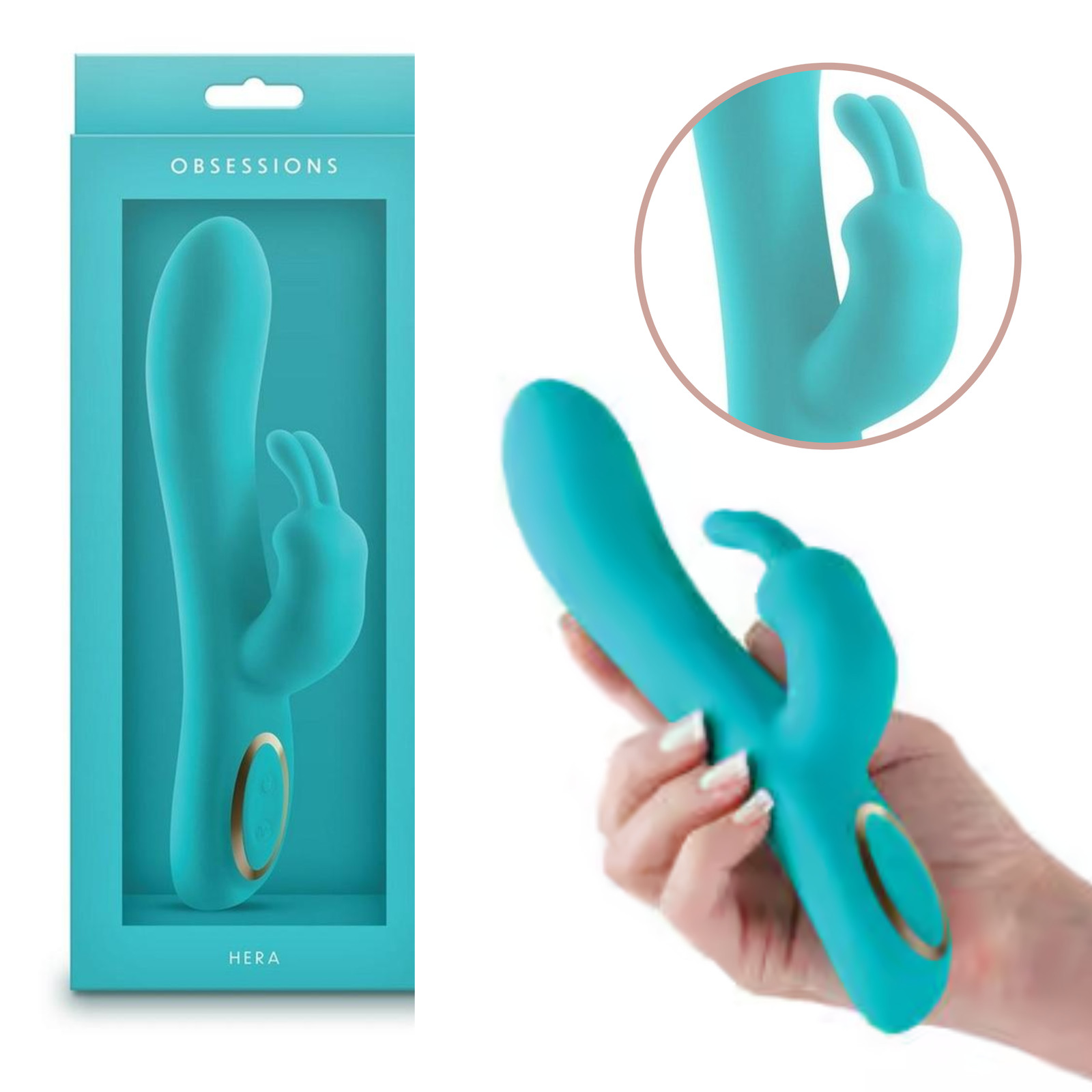 Vibrating Rabbit Rechargeable Vibrator G-Spot Clitoral Stimulator Adult Sex Toy