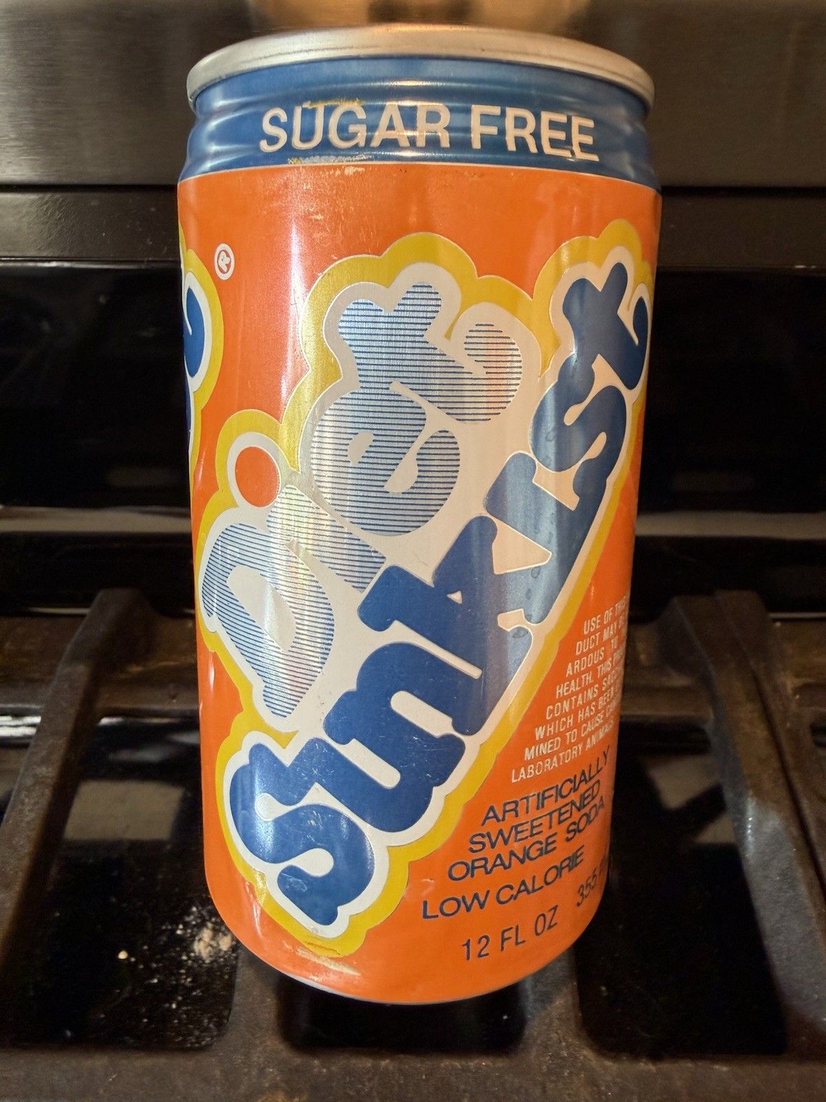 SUNKIST ORANGE 🍊 DIET  Empty P/T Aluminum Orange 🍊 Soda 🥤 Can