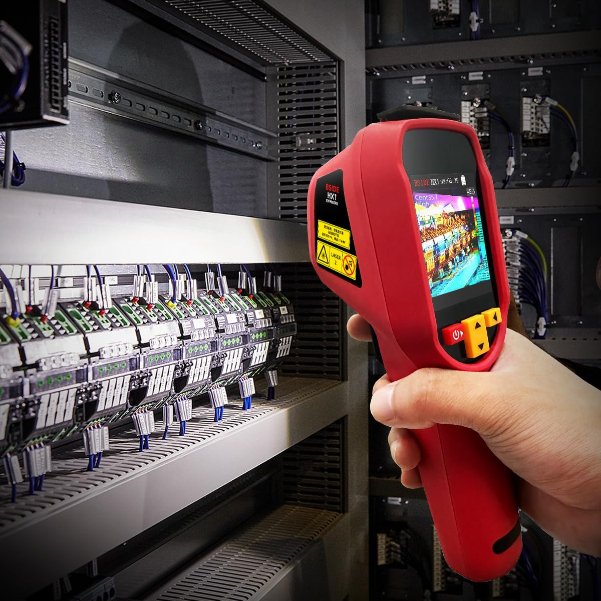 High-Res Thermal Imaging Camera with Laser Pointer for Home Inspections