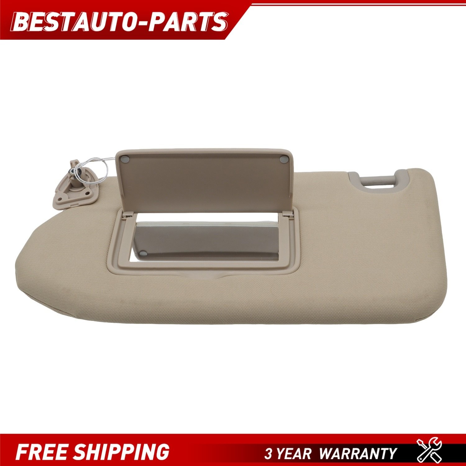 Left Driver Side Sun Visor for Infiniti QX60 2.5L 2014-2019 Extendable