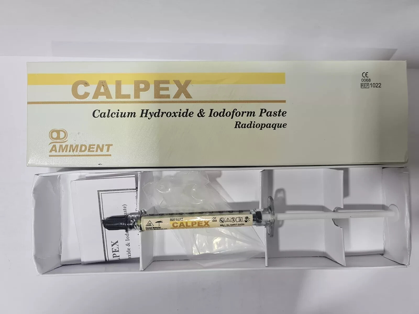 Ammdent Calpex Calcium Hydroxide With Iodoform Paste Radiopaque Single Sy Dental