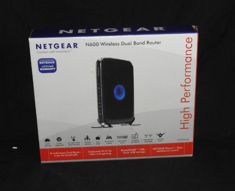 NETGEAR N600 Wireless Dual Band Router Wi-Fi WNDR3400 V3 300+ Mbps Used